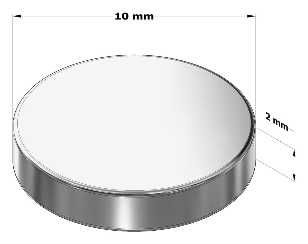 Magnes neodymowy walcowy 10x2 mm [4]