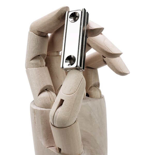 Magnes neodymowy płytkowy 40x13,8x5 mm w obudowie stalowej z otworem pod wkręt [5]