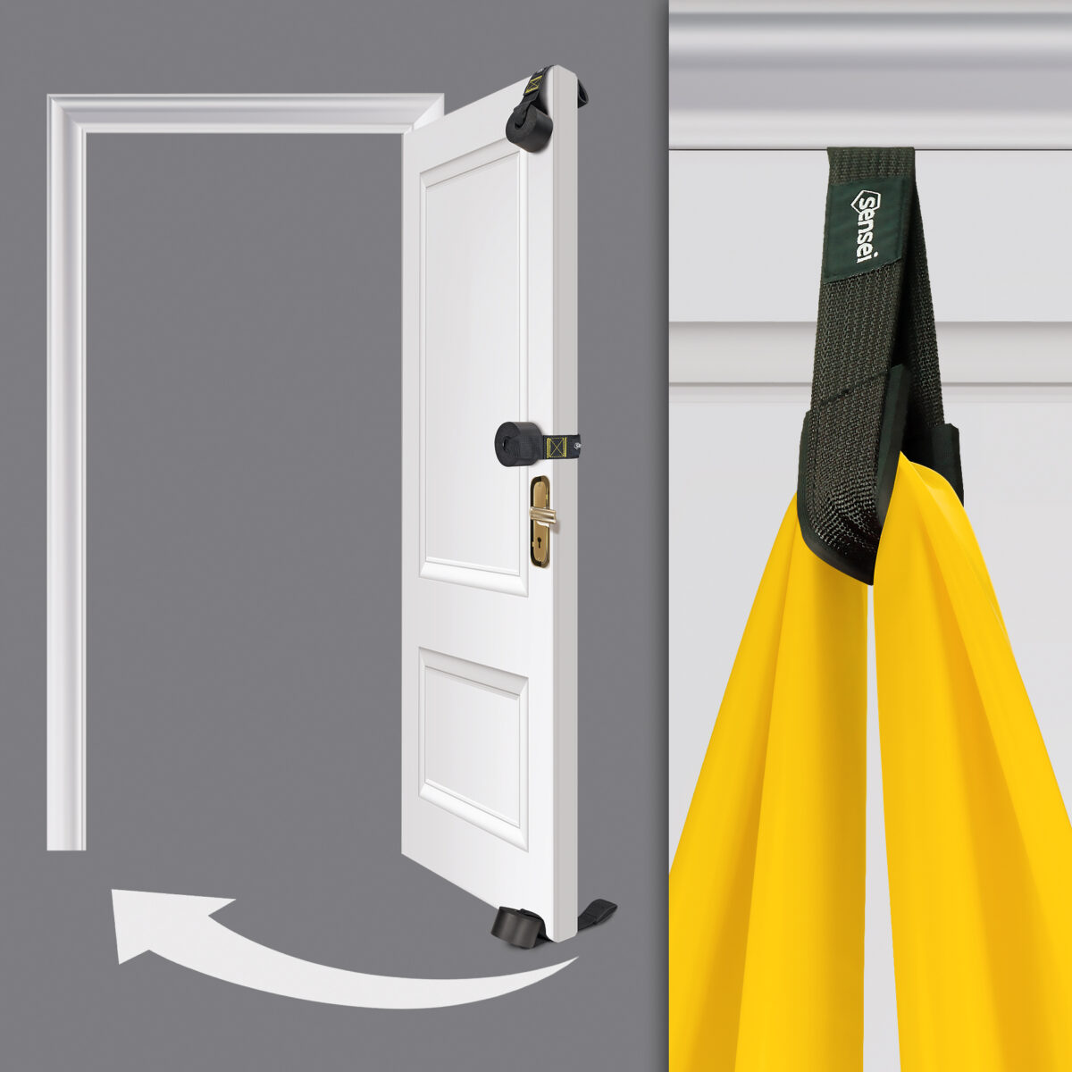 Zestaw 4 Taśm Sensei do Ćwiczeń i Rehabilitacji 200 cm + Uchwyt Drzwiowy