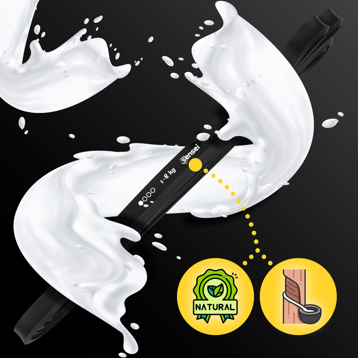 Guma oporowa do ćwiczeń Sensei Power Band 1-8 kg