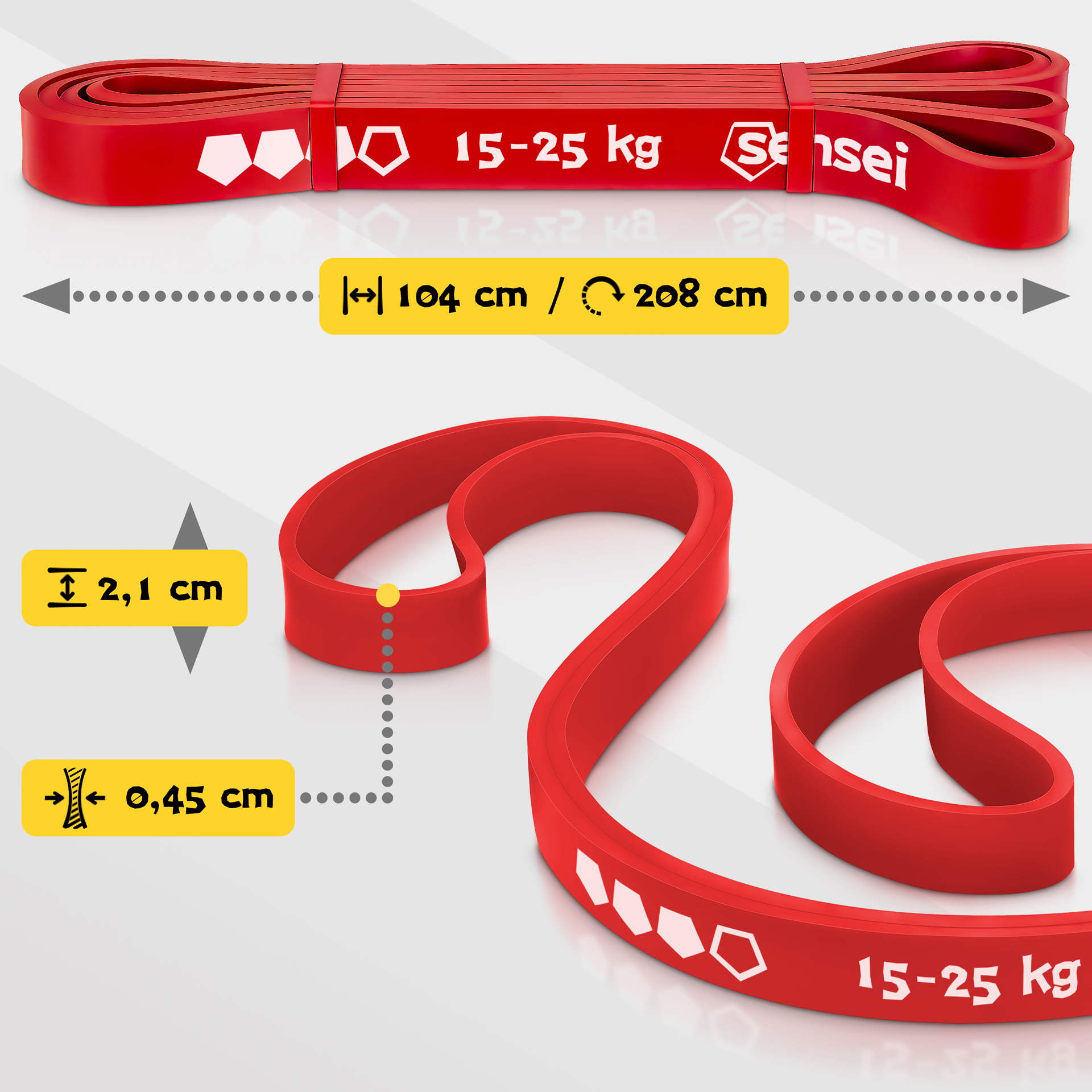 Guma oporowa do ćwiczeń Sensei Power Band 15-25 kg