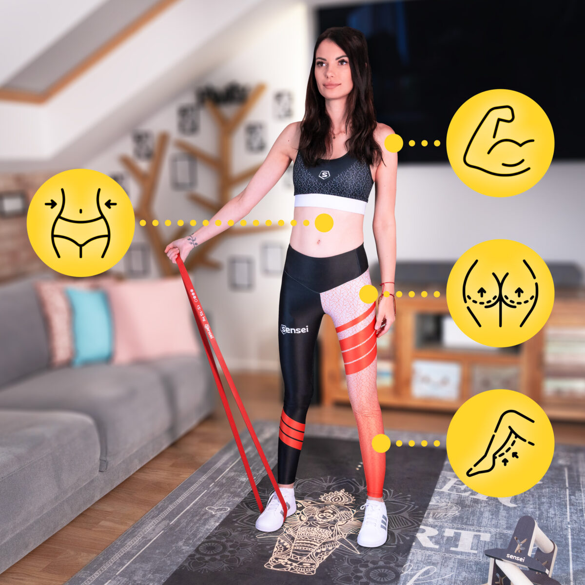 Guma oporowa do ćwiczeń Sensei Power Band 15-25 kg Guma oporowa do ćwiczeń Sensei Power Band 15-25 kg