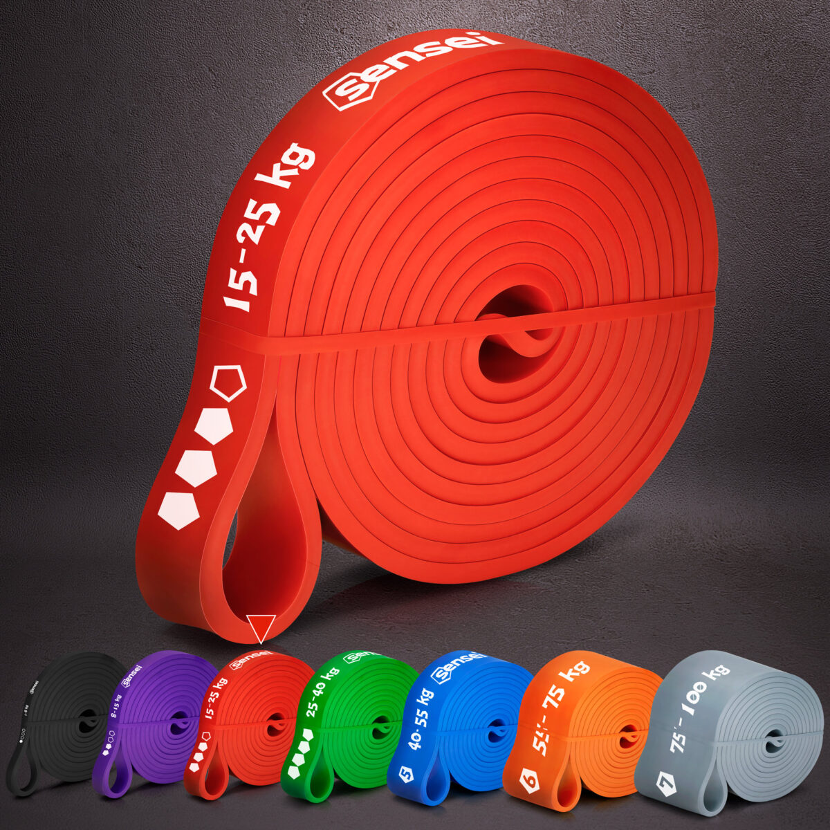 Guma oporowa do ćwiczeń Sensei Power Band 15-25 kg Guma oporowa do ćwiczeń Sensei Power Band 15-25 kg