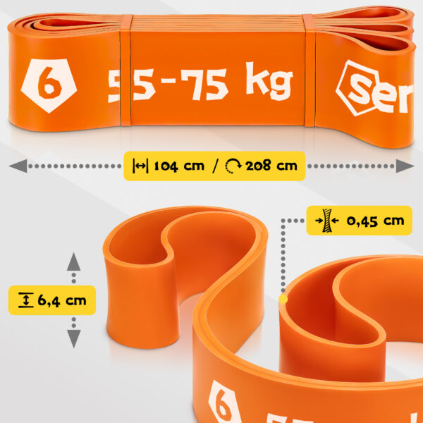 Guma oporowa do ćwiczeń Sensei Power Band 55-75 kg