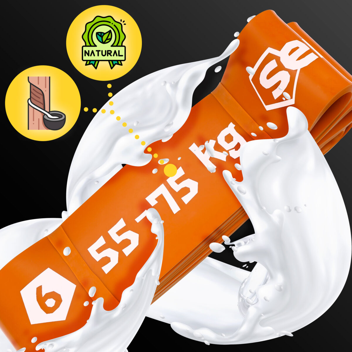 Guma oporowa do ćwiczeń Sensei Power Band 55-75 kg