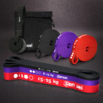Zestaw 3 gum do ćwiczeń Sensei Power Bands – 1-35 kg + Uchwyt
