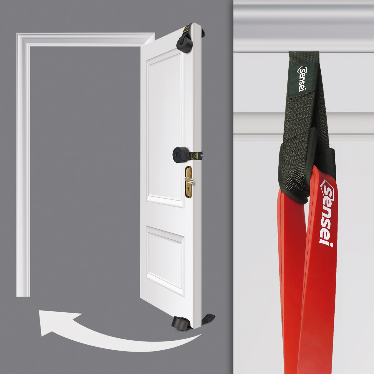 Zestaw 5 gum do ćwiczeń Sensei Power Bands – 1-55 kg + Uchwyt