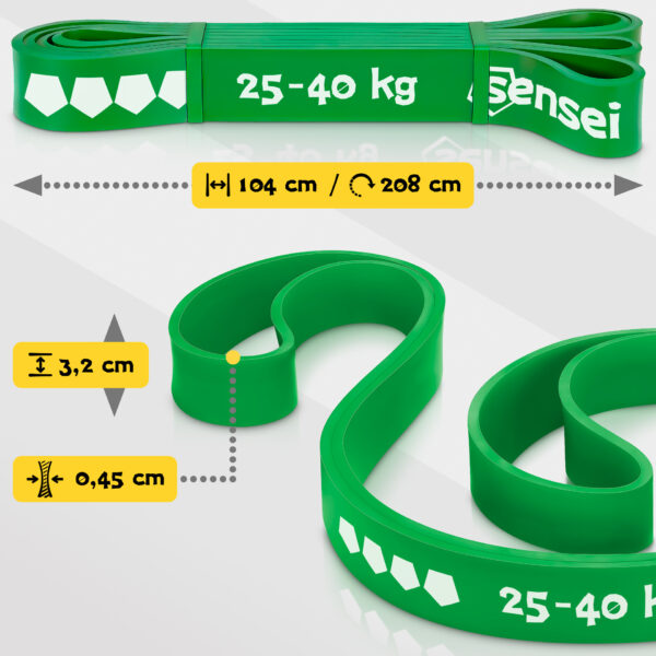 Guma oporowa do ćwiczeń Sensei Power Band 25-40 kg