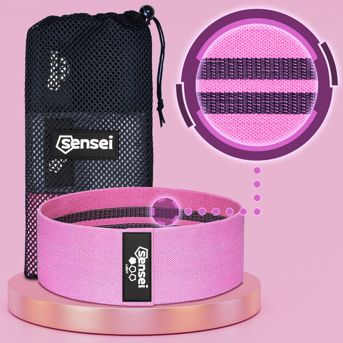 Zestaw 3 Gum Materiałowych do Ćwiczeń Sensei Hip Bands 1-35 kg