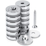 Magnes neodymowy pierścieniowy w obudowie stalowej z otworem pod wkręt 16×5 mm, z podkładkami