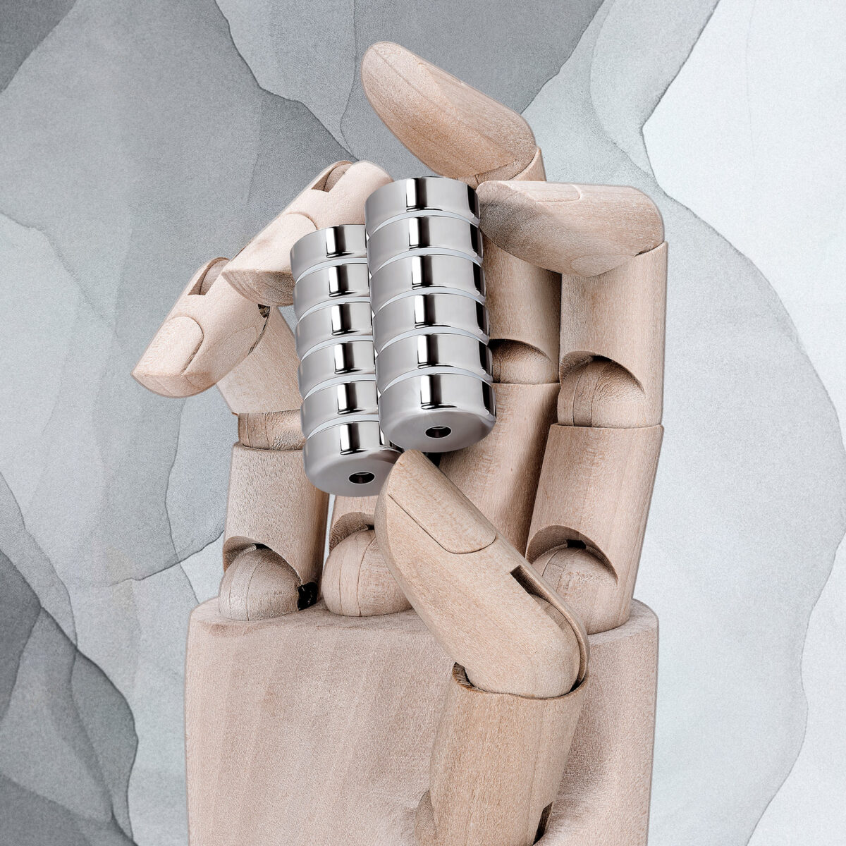 Magnes neodymowy pierścieniowy w obudowie stalowej z otworem pod wkręt 16×5 mm, z podkładkami