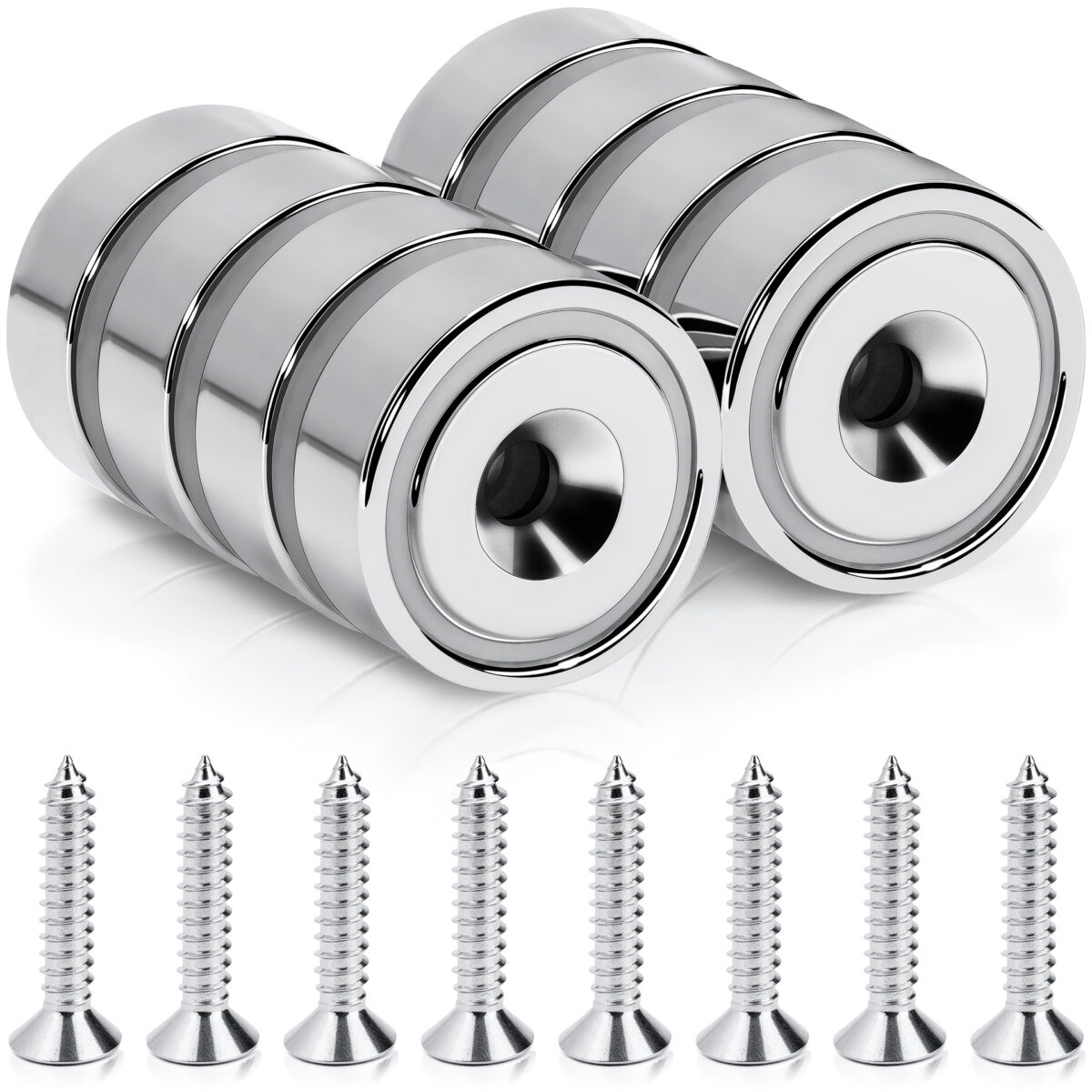 Magnes neodymowy pierścieniowy w obudowie stalowej z otworem pod wkręt 20×7 mm