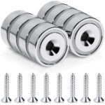 Magnes neodymowy pierścieniowy w obudowie stalowej z otworem pod wkręt 20×7 mm